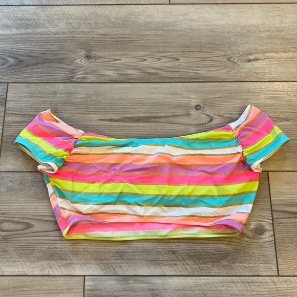 Victorias Secret - Neon Stripe Swim Top - Picture 2 of 3